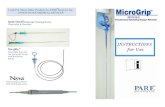 Look For These Other Products by PARÉ Surgical, Inc ...paresurgical.com/new_product/microgrip.pdf · *Sterilization Validation Report is maintained in the PARÉ Surgical office.