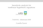 Sensitivity analysis for nonlinear hyperbolic equationsfiorini.perso.math.cnrs.fr/semEDP.pdf · Camilla Fiorini Sensitivity analysis for hyperbolic equations Séminaire EDP / 28 General