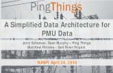A Simplified Data Architecture for PMU Data · 4/24/2018  · A Simplified Data Architecture for PMU Data. NASPI April 24, 2018. Jerry Schuman, Sean Murphy – Ping Things ... BIG