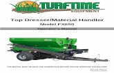 Top Dresser/Material Handler - Turftime Equipment · Model FX650 Material Handler/Spreader Drive: Tractor Hydraulic (8-12 GPM @ 1800 psi req’d) Hopper Capacity: 6 Cubic Yards Struck