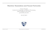 Machine Translation and Neural Networksmt-class.org/jhu/slides/lecture-nn- آ  Machine Translation :