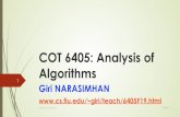 COT 6405: Analysis of Algorithmsgiri/teach/6405/f19/Lec/X-Online.pdf · COT 6936 02/25/14!7 Amortized analysis: Stack Operations Intuition: Worst case cannot happen all the time!