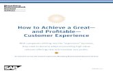 How to Achieve a Great— and Profitable— Customer Experience - …viewer.media.bitpipe.com/1070398394_846/1300906820_385/Achiev… · CE should be pegged to business strategy and