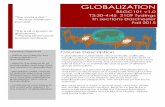 BSGC101-15 Globalization Draft · 2017. 2. 13. · GLOBALIZATION BSGC101 v1.0 T3:30-4:45 2109 Tydings Th sections Dorchester Fall 2015 Is globalization sustainable—economically,