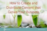 How to Create and Distribute Content that Grows Your Business · Followers - Fans - Searchers - Readers - Subscribers - Viewers People who Engage People who Convert The number of