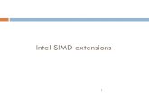 Intel SIMD extensions - unict.it · MOVQ mm0, alpha//4 16-b zero-padding α MOVD mm1, A //move 4 pixels of image A MOVD mm2, B //move 4 pixels of image B PXOR mm3, mm3 //clear mm3