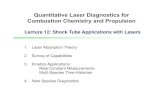 Lecture 12: Shock Tube Applications with Lasers...Lecture 12: Shock Tube Applications with Lasers 1. Laser Absorption Theory 2. Survey of Capabilities 3. Kinetics Applications: Rate