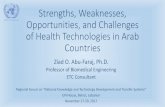 Strengths, Weaknesses, Opportunities, and Challenges of Health … · 2017. 12. 4. · Strengths, Weaknesses, Opportunities, and Challenges of Health Technologies in Arab Countries