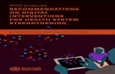 WHO guideline recommendations on digital interventions for ...WHO guideline ecommendations on digital inteventions o ealt system stengtening page 6 Health workers may experience a