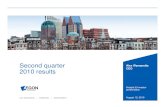 Second quarter 2010 results - Aegon€¦ · Second quarter 2010 results Alex Wynaendts CEO Analyst & Investor presentation. August 12, 2010 . 2 Increase in underlying earnings and