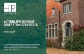 ALTERNATIVE REVENUE GENERATION STRATEGIES · 2020. 6. 17. · To assist institutions in developing new and innovative sources of revenue, Hanover conducted a benchmarking study and