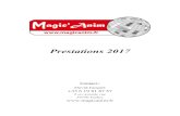 Prestations 2017 - Magic'Anim · 2017. 10. 9. · Les tarifs sont donnés à titre indicatif, ils sont susceptibles d’être modifiés sans préavis. Tarifs à partir de, transport