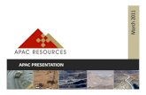 APAC Investor 2011 MARCH.ppt - Apac Resources · 2017. 2. 10. · Extension Hill coming to production in mid 2011 to produce circa 3mtpa High grade hematite resource of 109mt @ 62.1%