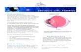 Floaters and Flashes - San Antonio Eye Center - Eye Doctors · 2020. 8. 6. · Floaters and Flashes 210.226.6169 What are floaters? Floaters look like small specks, dots, circles,