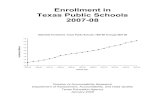 Enrollment in Texas Public Schools 2007-08 · 2019. 8. 16. · Enrollment of Economically Disadvantaged Students by Instructional Program, Texas Public Schools, 2007-08 .....22 .