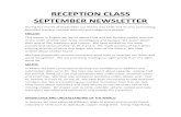 RECEPTION CLASS NEWSLETTER SEPTEMBER 2019 · 2019. 10. 11. · RECEPTION CLASS SEPTEMBER NEWSLETTER During the month of September our theme was Chile and its very contrasting, beautiful