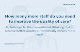 How many more staff do you need to improve the …...How many more staff do you need to improve the quality of care? 1. To provide quality care we just need to have the right amount