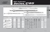 ISO Cylinder Series C85 · 2010. 12. 21. · Series C85 ø8, ø10, ø12, ø16, ø20, ø25 Conforms to ISO 6432 and CETOP RP52P Variations Series Rod style Rot ... Piston seal Rod