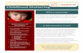 Childhood Stutteringweb1.nbed.nb.ca/sites/ASD-W/ecs/Documents/Is my child stuttering … · What can I do to help my child? There are many things that you can do to help your child