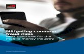 Mitigating common fraud risks - gsma.com...mobile money provider. Identity theft can also happen as a result of data breaches, unsecure internet browsing on a mobile phone, malware