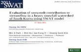 Evaluation of snowmelt contribution to streamflow in a ... · snowmelt periods (March to April) for a mountainous watershed located in the northeastern part of South Korea. Introduction