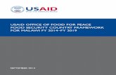 USAID Office of Food For Peace Food Security Country ......Final selection of traditional authorities will be made in consultation with USAID/Malawi, to ensure complementarity with