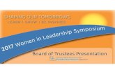 Board Trustees Presentation - PNWS-AWWA Trustee... · 2017. 5. 1. · Board of Trustees Presentation. The 2017 Women In Leadership Planning Committee (from left): Dianne Pottinger,