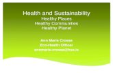 Healthy Places Healthy Communities - CDHN · 2015. 3. 20. · Green Prescription- Nature as a resource for health ... Natural Processes . Human health cannot be considered in isolation.