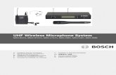 UHF Wireless Microphone System€¦ · • When using multiple wireless microphone systems close to each other, use a frequency interval of 250 kHz or more to avoid interference.