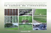 Production de plants forestiers au Québec : la culture de l’innovation · 2012. 1. 31. · et de la DGPSP (MM. Daniel Richard, François-Noël Perreault) pour leur soutien durant