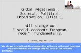 Global Megatrends : Societal, Political, Urbanisation ... SIE… · Global Megatrends : Societal, Political, Urbanisation, Cities ⋯ will change our “social-economic European-model”