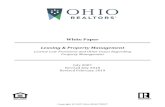 White Paper Leasing & Property ManagementWhite Paper – Leasing & Property Management 3 In the course of managing property a property manager will usually make expenditures on the