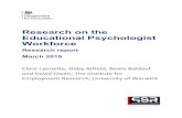 Research on the Educational Psychologist Workforce ... · Psychologists (NAPEP) who helped to promote the Principal Educational Psychologist (PEP) survey, and the Association of Educational