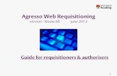 Agresso Web Requisitioning - University of Reading · 2012. 7. 26. · Procurement Policy and Procedures Please refer to the following for guidance before raising Purchase Orders: