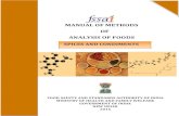 MANUAL OF METHODS OF ANALYSIS OF FOODS...SPICES AND CONDIMENTS 2016 1 MANUAL FOR ANALYSIS OF SPICES AND CONDIMENTS TABLE OF CONTENTS S.NO. TITLE/METHOD PAGE NO. 1.0 Preparation of