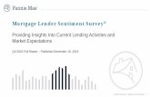 Providing Insights Into Current Lending Activities …...or survey respondents included inthese materialsshould not be construed as indicating Fannie Mae's business prospects or expected