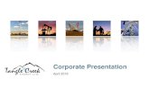 Corporate Presentation - Tangle Creek Energy · 2019. 4. 26. · This presentation contains forward- looking statements. More particularly, this presentation contains statements concerning