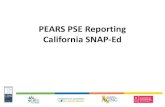 PEARS PSE Reporting California SNAP-Ed...Signage – use creative and descriptive names, 3) Student Involvement – will involve students in naming and signage. Brief Description of