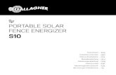 PORTABLE SOLAR FENCE ENERGIZER · 2017. 4. 6. · 3E3771 - Edi on 2 - September 2015 DISCLAIMER Whilst every eﬀ ort has been made to ensure accuracy, neither Gallagher Group Limited