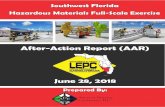 After-Action Report (AAR) - SWFRPC€¦ · needed and the objectives to accomplish reconnaissance, any further rescues, and mitigation of the leak. • Charlotte County and Sarasota
