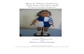 blue white outfit - Donna's Crochet Designsdonnascrochetdesigns.com/more/blue white outfit.pdf · Blue & White Outfit For American Girl Size Doll Free Crochet Pattern All rights are
