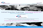 CATHOLIC PRIMARY SCHOOL - Initial Teacher Training Primary (5 … · 2017. 10. 16. · Initial Teacher Training -Primary (5 to 11) Recruitment Information Pack 2018 Entry Unrivalled