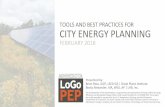 TOOLS AND BEST PRACTICES FOR CITY ENERGY PLANNING · 2018. 7. 23. · SETTING GOALS • Set broad energy or climate protecon goals • Address speciﬁc energy resources that are