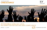AFFORDABLE CARE ACT (ACA) INFORMATION REPORTING AND … · 2014. 4. 18. · Affordable Care Act (ACA) – Coverage elements Individual mandate –In 2014, all Americans, with some