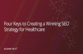 Four Keys to Creating a Winning SEO Strategy for Healthcare · 2018. 3. 22. · SEO On-Page SEO Off-Site SEO Measure Your SEO SEO Tactics. Technical SEO. ... Create long-tail keywords