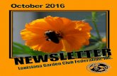 THE LOUISIANA GARDEN CLUB FEDERATION, INC. · 2020. 3. 19. · January 2016 LGCF Newsletter 5 Peggy Avery . Gardenettes of Ponchatoula (District VI) Peggy Avery was born September