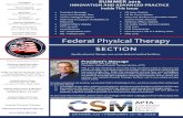 Federal Physical Therapy SECTION · 2019. 7. 29. · TaNesha Nobles McCulley, PT, MPT United States Army Carrie Storer, PT, DPT Ian Lee, PT, DSc, MHA, MBA United States Navy & Marines