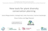New tools for plant diversity conservation planning...Nov 03, 2018  · In situ and ex situ conservation Utilization of diversity To identify an in situ conservation network + populations