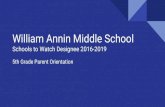 William Annin Middle School - Bernards Township School ......Sept 2017 Sept 19th - 6th and 7th Grade Back-To-School Night. Why Attend Camp Jump Start? Ease transition to middle school