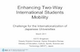 Enhancing Two-Way International Students Mobilitykatoshigeharu.air-nifty.com/blog/files/110308_KATO... · Japanese Universities at a Glance 778 4-yrs colleges and universities 77%:
